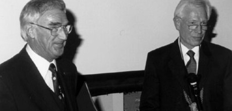Verleger Norbert Beleke und Rektor Prof. Dr. Hans Arnold (Foto: Hannemann)