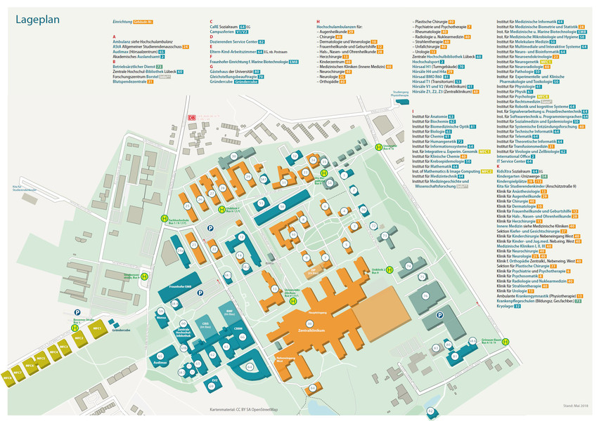 Campusplan Universität Zu Lübeck