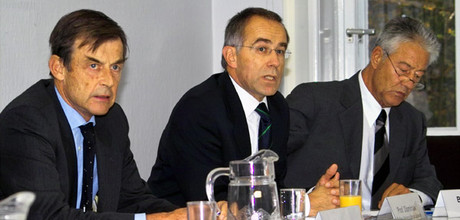 Possehl-Stiftungsvorsitzender Pfeifer, Rektor Dominiak, Beiratsvorsitzender Engholm