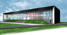 Das Hörsaalzentrum im Architektenentwurf